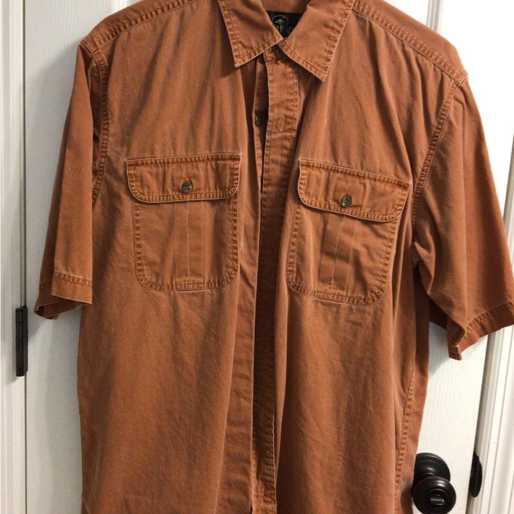RedHead Men's Brown Casual Button Down Shirt